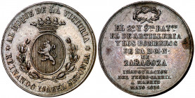 1856. Zaragoza. Al duque de la Victoria, Baldomero Espartero (1793-1879). Inauguración del Ferrocarril a Madrid. (V. 800) (V.Q. 14328) (Ruiz Trapero 6...