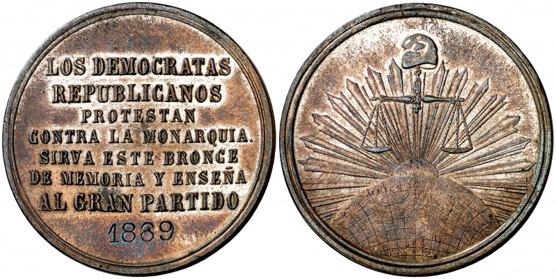 1868. Gobierno Provisional. Protesta de los demócratas republicanos. (V. 828 var...