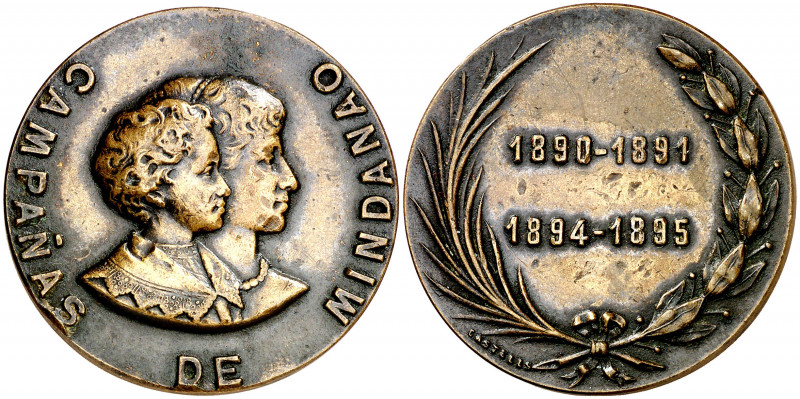 1895. Alfonso XIII. Filipinas. Campaña de Mindanao. (Pérez-Guerra 772). Sin anil...