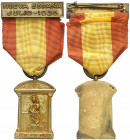 1936. Medalla. (Pérez Guerra falta). Con anilla, cinta y pasador. Plata dorada. 12,94 g. 32x24 mm. S/C.