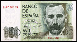1979. 1000 pesetas. (Ed. E3b) (Ed. 477b). 23 de octubre, Pérez Galdós. Serie 9A, de reposición. EBC-.