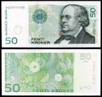 Noruega. 2003. Banco Noruego. 50 coronas. (Pick 46c). Peter Christen Asbjornsen. Ex Colección Suleiman 20/09/2018, nº 697. S/C.