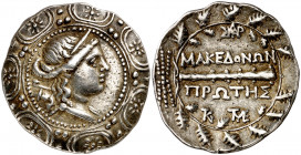 (167/158-149 a.C.). Macedonia. Anfípolis. Tetradracma. (S. 1386 var) (CNG. III, 1103). Ex Áureo 22/10/1997, nº 2002. 16,91 g. MBC+.