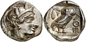 (454-404 a.C.). Ática. Atenas. Tetradracma. (S. 2526) (CNG. IV, 1597). Bella. 17,17 g. EBC.