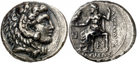 Imperio Macedonio. Alejandro III, Magno (336-317 a.C.). Side. Tetradracma. (S. 6720 var) (MJP. 2951bº). 16,54 g. MBC+.