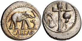 (49 a.C.). Julio César. Denario. (Spink 1399) (S. 49) (Craw. 443/1). Bella. 4,01 g. EBC/EBC-.