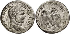 s/d. Caracalla. Siria. Laodicea ad Mare. Tetradracma. (S.GIC. 2657 var) (BMC. XX, pág. 195, nº 364 var). 12,95 g. MBC+.