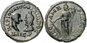 s/d. Filipo II. Tracia. Mesembria. AE 26. (S.GIC. 4076 var) (RPC. VIII, (ID. 48443)). 12,64 g. MBC+.