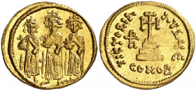 Heraclio, Heraclio Constantino y Heraclonas (610-641). 4,46 g. EBC-.