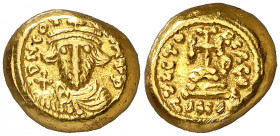 Constante II (641-668). Cartago. Sólido globular. (Ratto falta) (S. 1036). Ex Áureo 01/03/1995, nº 127. 4,33 g. MBC.