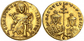 Romano I y Cristóforo (921-931). Constantinopla. Sólido. (Ratto 1892) (S. 1745). Bella. Ex Áureo 17/10/1995, nº 185. Escasa. 4,30 g. EBC.