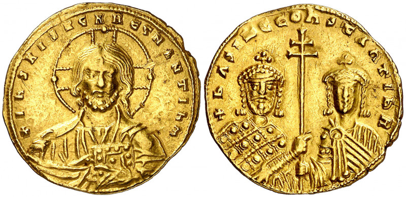 Basilio II y Constantino VIII (976-1025). Constantinopla. Histamenon nomisma. (R...