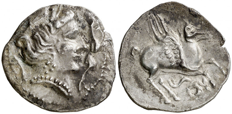 Kum. Dracma ibérica de imitación emporitana. (FAB. 1157) (ACIP. 391) (A.N. 36, p...