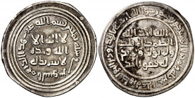 Califato Omeya de Damasco. AH 80. Abd al-Malik. Al-Sus. Dirhem. (S.Album 126) (Lavoix 196). Ceca muy escasa. 2,25 g. MBC.