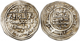 Califas Hammudíes. AH 407. Ali al-Nasir, como Califa. Medina Ceuta. Dirhem. (V. 730) (Prieto 62a) (Rodríguez & Ibrahim "Ceuta musulmana" 25-33, adorno...
