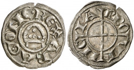 Comtat de Provença. Alfons I (1162-1196). Provença. Diner. (Cru.V.S. 168) (Cru.Occitània 94) (Cru.C.G. 2102). Ex Colección Ègara 26/04/2017, nº 115. R...