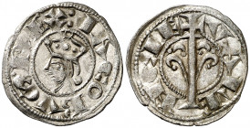 Jaume I (1213-1276). València. Diner. (Cru.V.S. 316) (Cru.C.G. 2129). Segunda emisión. Bella. Rara así. 0,92 g. EBC.
