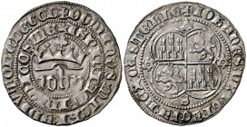 Juan I (1379-1390). Sevilla. Real. (AB. 539). Bella. Ex Áureo & Calicó Selección 2017, nº 78. Escasa así. 3,45 g. EBC.