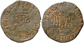 Enrique IV (1454-1474). Medina del Campo. Cuartillo. (AB. 749). Rara. 2,30 g. MBC-.