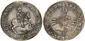 1651. Felipe IV. Bruselas. Jetón. (D. 4040). Golpecito. Ex Áureo & Calicó 28/05/2008, nº 2411. 5,54 g. MBC+.