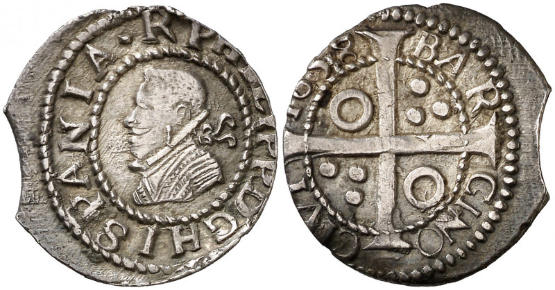 1638. Felipe IV. Barcelona. 1 croat. (Cru.C.G. 4414i var) (Badia falta) (AC. 664...