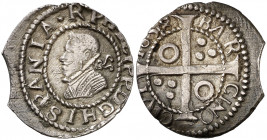 1638. Felipe IV. Barcelona. 1 croat. (Cru.C.G. 4414i var) (Badia falta) (AC. 664). Cospel algo irregular. Atractiva. Ex Colección Ègara 26/04/2017, nº...