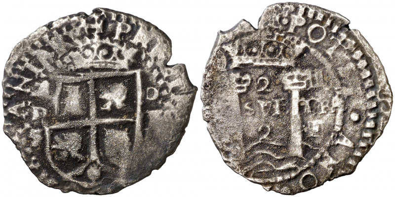 1652. Felipe IV. Potosí. E. 2 reales. (AC. 914, mismo ejemplar). Oxidaciones mar...