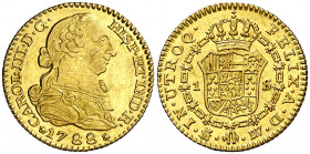 1788. Carlos III. Madrid. DV. 1 escudo. (AC. 1371). Muy bella. Brillo original. Ex Áureo & Calicó Selección 2020, nº 284. Rara así. 3,30 g. EBC+/S/C-....