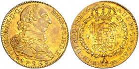 1788. Carlos III. Madrid. M. 4 escudos. (AC. 1795). Bellísima pátina anaranjada. Ex Áureo & Calicó Selección 2020, nº 290. Rara así. 13,32 g. S/C-....