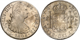 1808. Carlos IV. México. TH. 8 reales. (AC. 988). 26,86 g. MBC+.