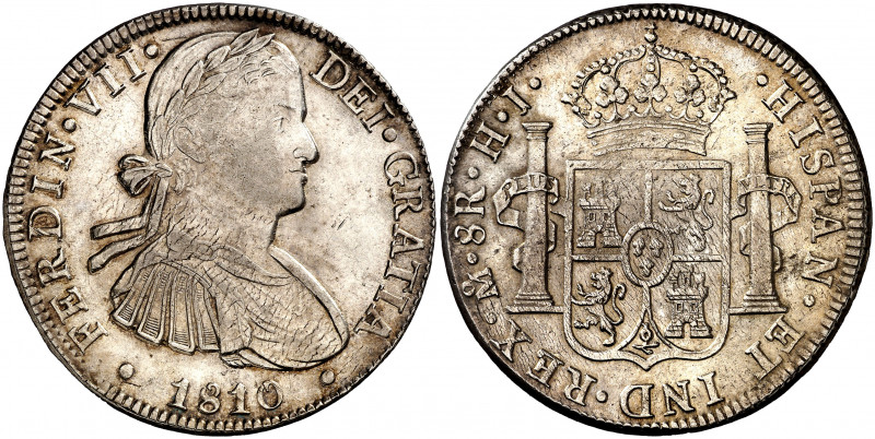 1810. Fernando VII. México. HJ. 8 reales. (AC. 1314). Busto imaginario. Atractiv...