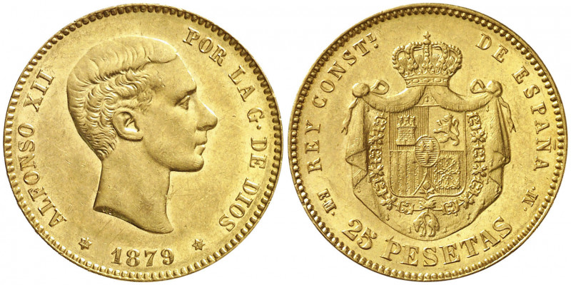 1879*1879. Alfonso XII. EMM. 25 pesetas. (AC. 74). Bella. Ex Áureo & Calicó 03/0...