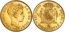 1897*1961. Franco. SGV. 100 pesetas. (AC. 177). Acuñación de 810 ejemplares. Rara. 32,22 g. S/C-.