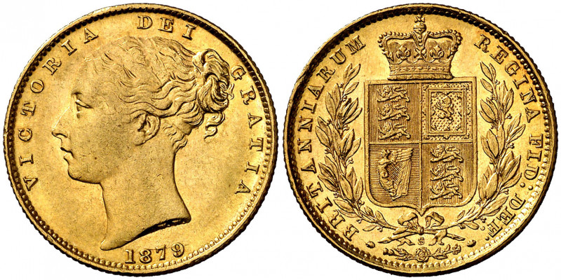 Australia. 1879. Victoria. S (Sydney). 1 libra. (Fr. 11) (Kr. 6). Tipo "escudo"....