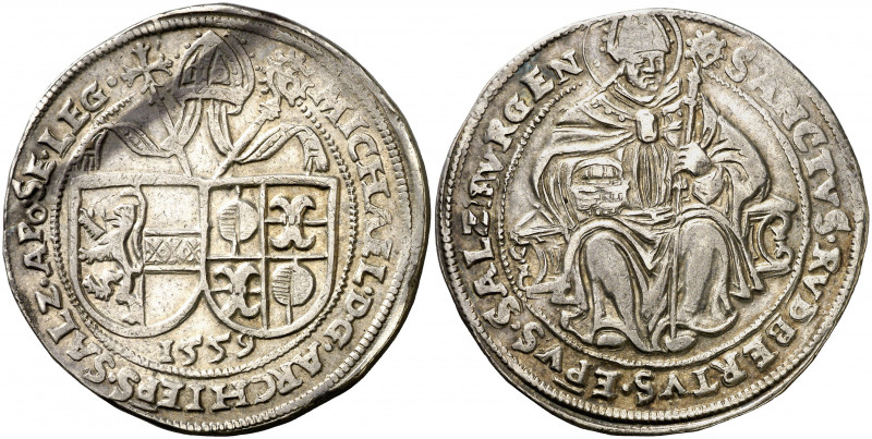 Austria. Salzburgo. 1559. Miguel von Küenburg. 1 guldiner. (Dav. 8170). Bella. R...