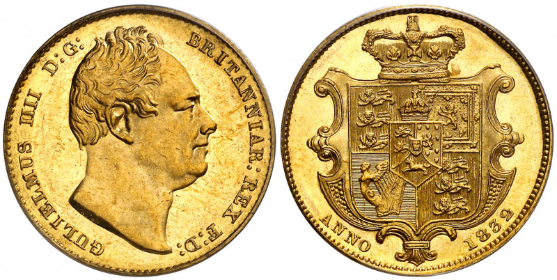 Gran Bretaña. 1832. Guillermo IV. 1 libra. (Fr. 383) (Kr. 717) (Spink 3829B). En...