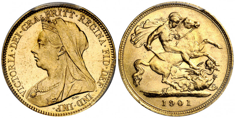 Gran Bretaña. 1901. Victoria. 1/2 libra. (Fr. 397) (Kr. 784) (Spink 3878). En cá...