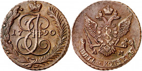 Rusia. 1790. Catalina II. AM (Annensk). 5 kopeks. (Kr. 59.2). CU. 50,45 g. EBC-.