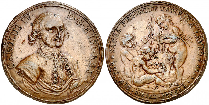 1789. Carlos IV. Sevilla. Escuela de Nobles Artes. Proclamación. (Ha. 96) (V.Q. ...