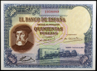 1935. 500 pesetas. (Ed. C16) (Ed. 365). 7 de enero, Hernán Cortés. Raro. S/C-.