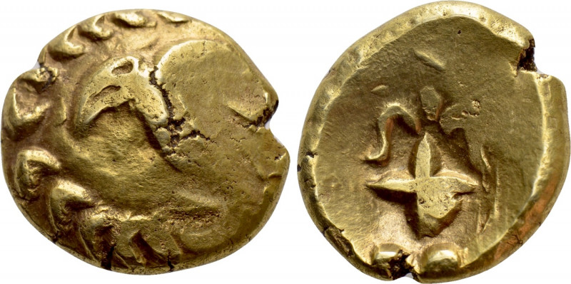 CENTRAL EUROPE. Vindelici. GOLD Stater (Early 1st century BC). 

Obv: Stylized...