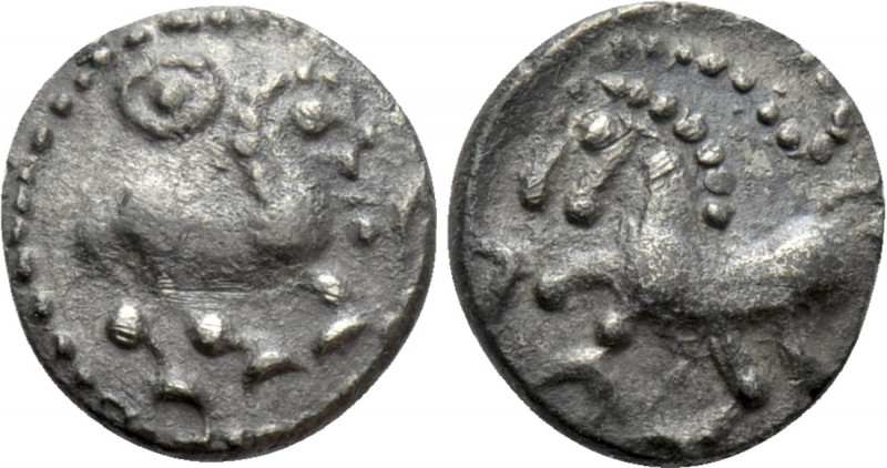 CENTRAL EUROPE. Boii. Obol (1st century BC). "Kun/Kun" type.

Obv: Horse pranc...