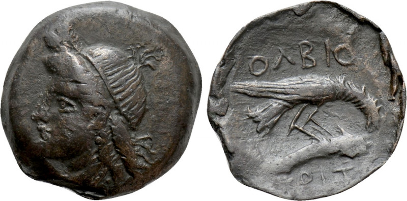SKYTHIA. Olbia. Ae (Circa 400- 350 BC). Aris-(?), magistrate. 

Obv: Head of D...