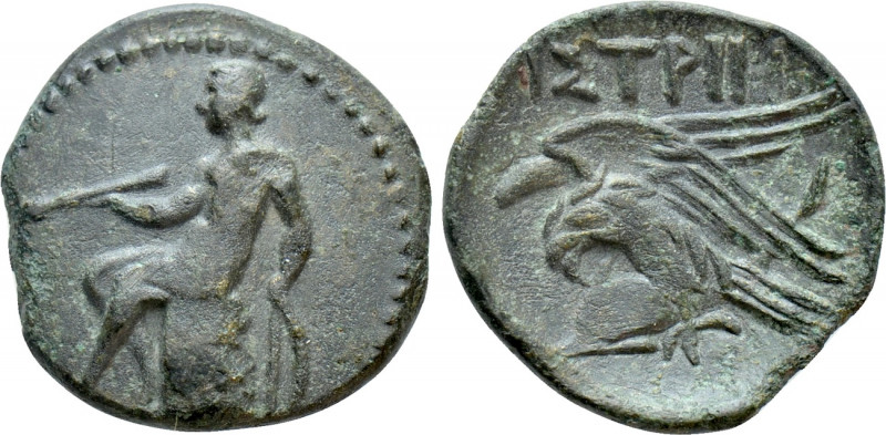 MOESIA. Istros. Ae (Mid 1st century BC). 

Obv: Apollo seated left on omphalos...