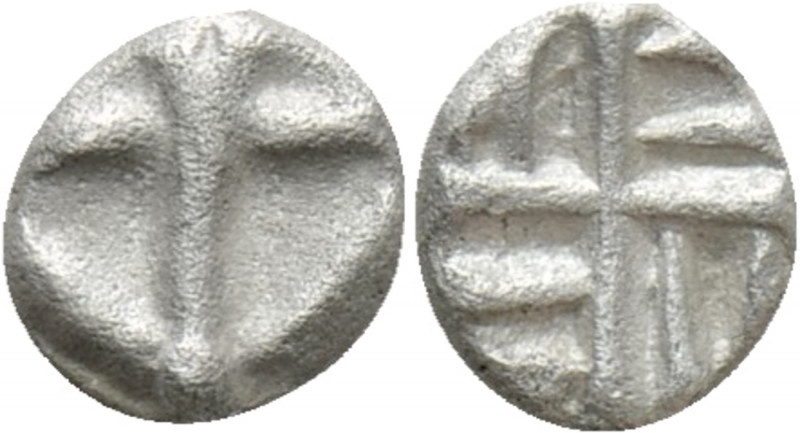 THRACE. Apollonia Pontika. Hemiobol (Circa 540/35-530 BC). 

Obv: Anchor.
Rev...