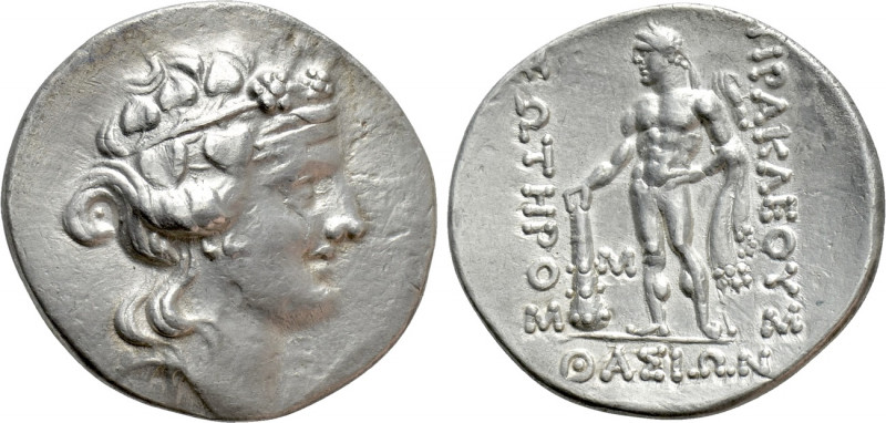 THRACE. Thasos. Tetradrachm (Circa 148-90/80 BC). 

Obv: Head of Dionysos righ...
