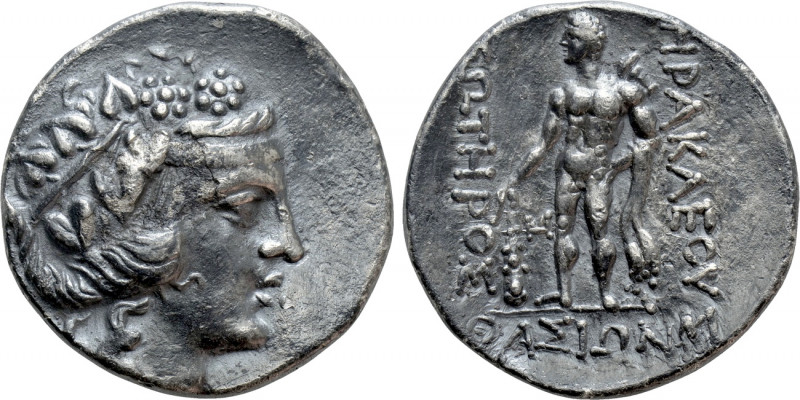 THRACE. Thasos. Tetradrachm (Circa 148-90/80 BC). 

Obv: Head of Dionysos righ...