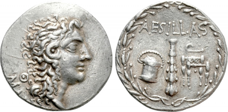 MACEDON AS ROMAN PROVINCE. Aesillas (Quaestor, circa 93-87 BC). Tetradrachm. The...