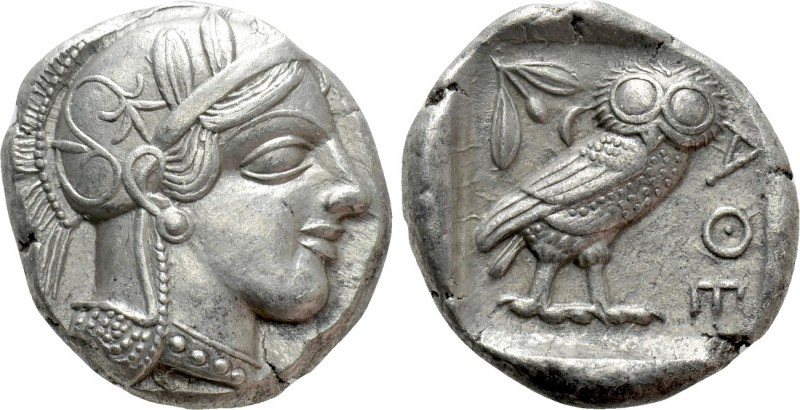 ATTICA. Athens. Tetradrachm (Circa 454-404 BC). 

Obv: Helmeted head of Athena...