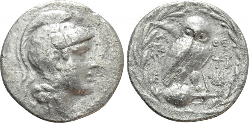 ATTICA. Athens. Tetradrachm (149/8 BC). New Style Coinage. Polychares and Timarc...